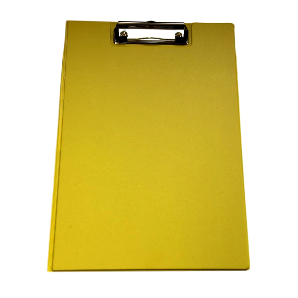Janrax A4 Yellow Foldover Clipboard – PVC Covered, With Metal Clip, Inside Pocket & Hanging Hook - View #4