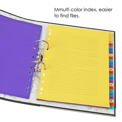 A-Z Multicoloured Tab Plastic Index Dividers