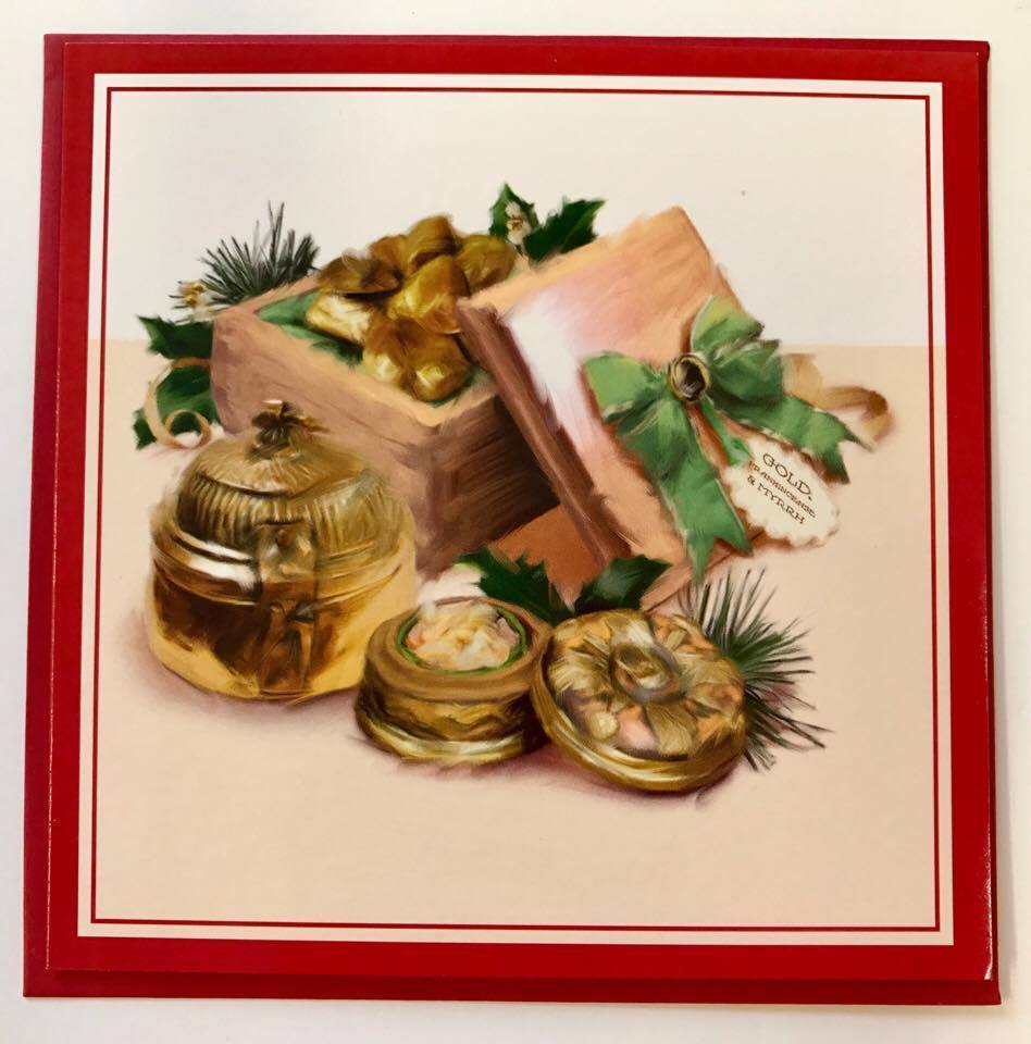 Pack of 6 Traditional Design Christmas Blessings Cards 
