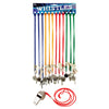 Metal Whistle 5.5cm with Assorted Colours Strings (x1 Single)