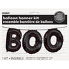14" Black Halloween "Boo" Foil Letter Balloon Banner Kit