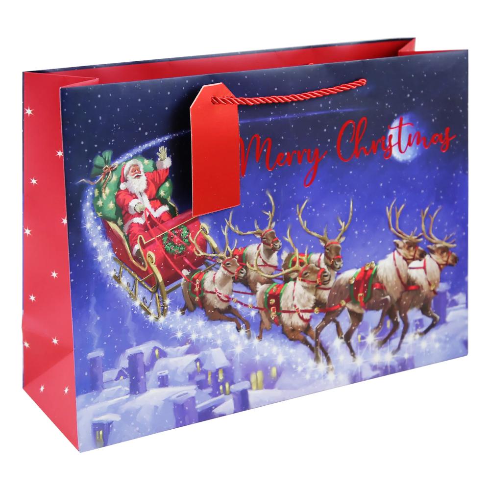 Santas Sleigh Extra Large Shopper Christmas Gift Bag