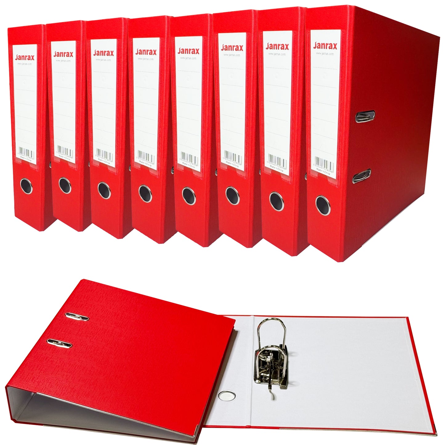 A4 Red Paperbacked Lever Arch File by Janrax