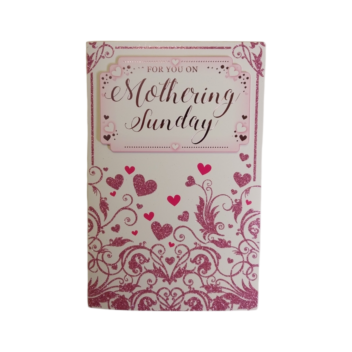 Mothering Sunday Classic Mini Pink Hearts Design Mother's Day Boxed Card