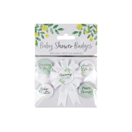 Pack of 5 Baby Shower Badges