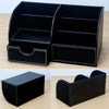 PVC Black Desktop Organizer 28 x 14 x 14.5cm