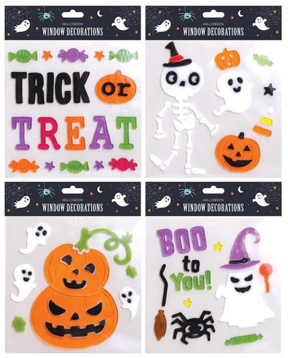 Single Halloween Character Window Gel Stickers Decoration
