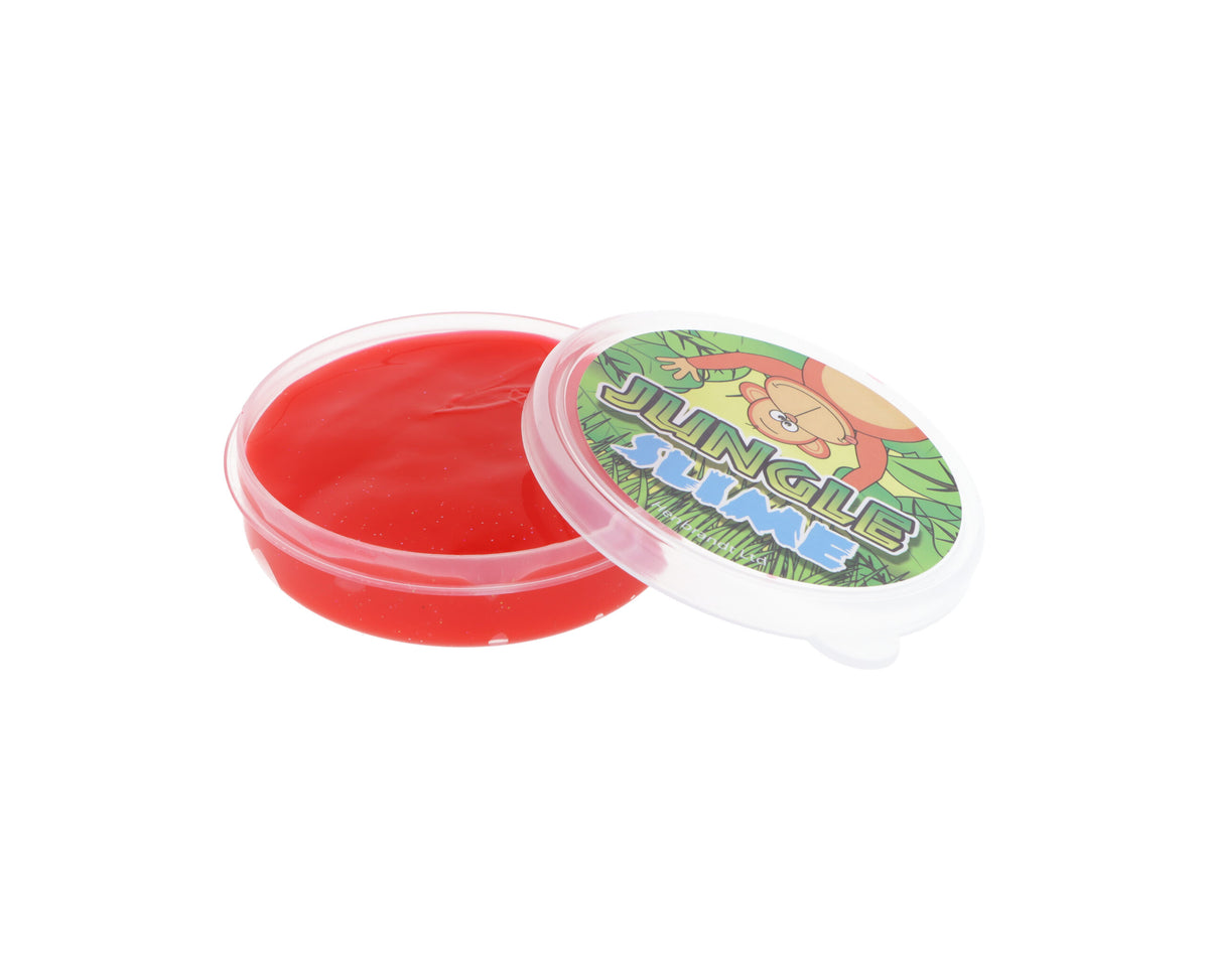 Pack of 12 Jungle Animal Slime Tubs - Pocket Money Toys Party Bag Filler