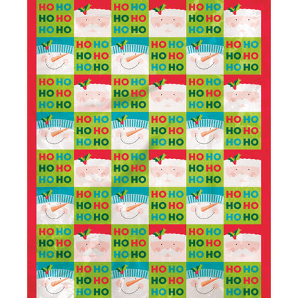 Holly Santa Jumbo Plastic Gift Bag