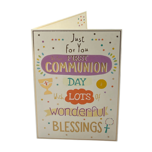 On Your First Communion Wonderful Blessings Religious Greeting Card