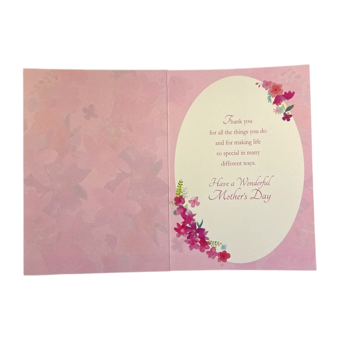 To A Dear Gran Pink Flowers Design Mother's Day Card