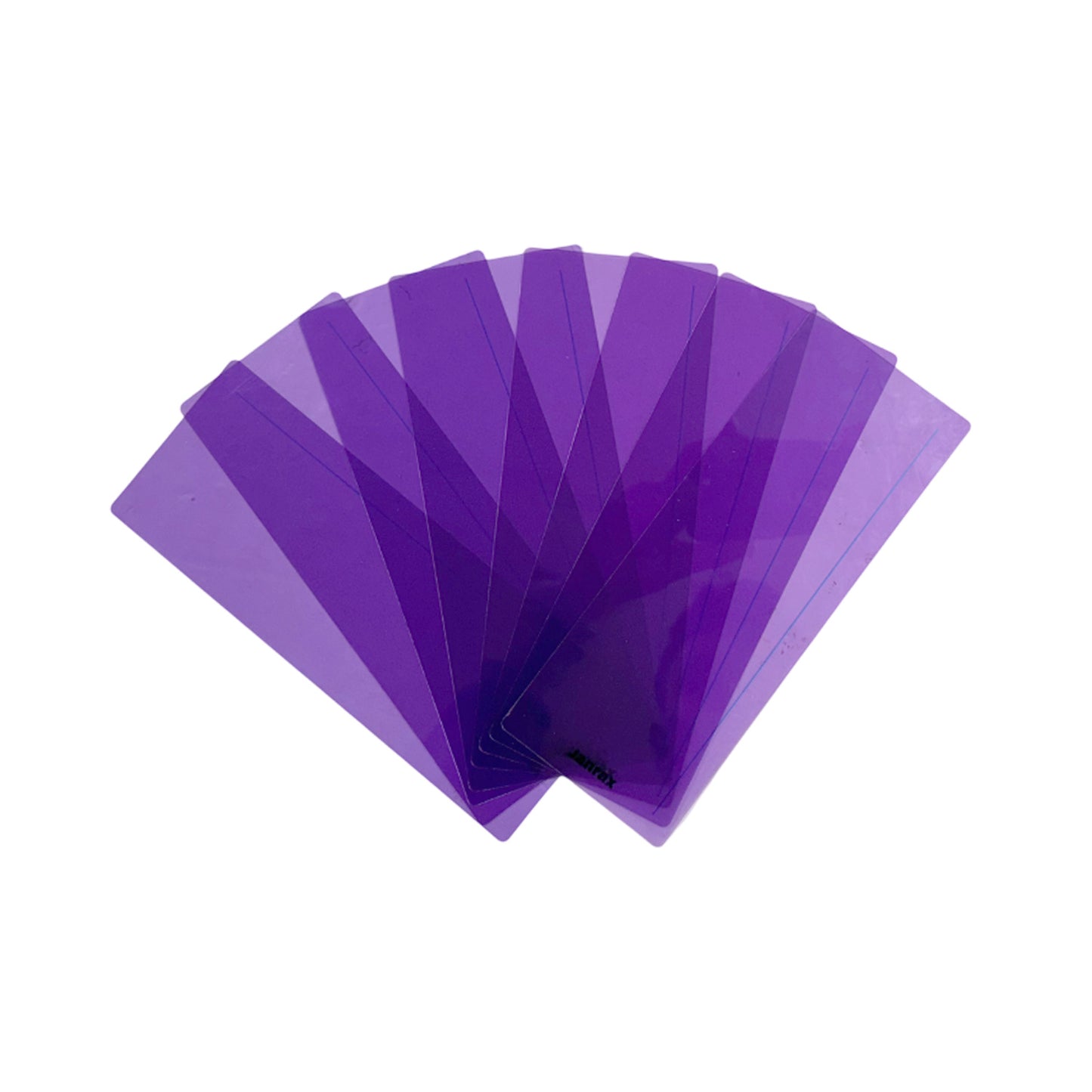 Pack of 16 Purple 210x80mm Dyslexia Overlay Reading Strips – PET Material, Rounded Corners