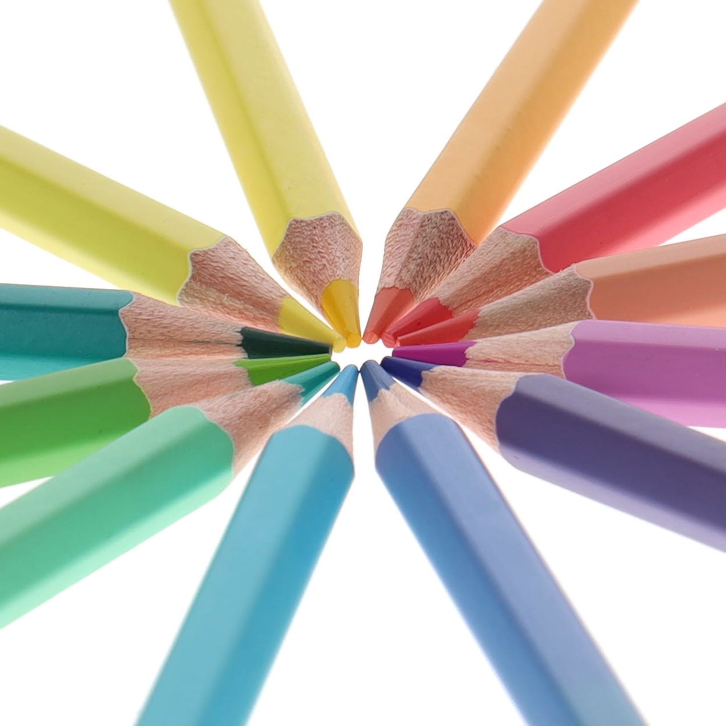 Pack of 12 Pastel Shades Colour Pencils by World of Colour