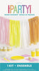 Spring Yellow, Pink, White & Orange Fringe Plastic Backdrop Kit