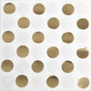 Pack of 16 Gold Foil Dots Stamped Beverage Napkins
