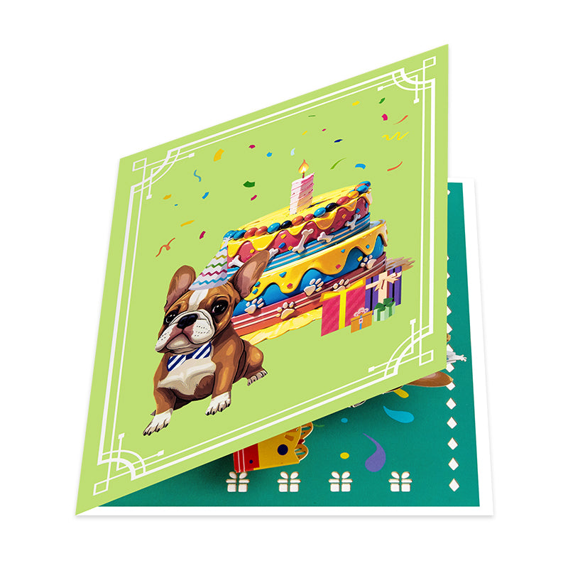 Pawty Time 3D Dog Birthday Cake Pop Up Card