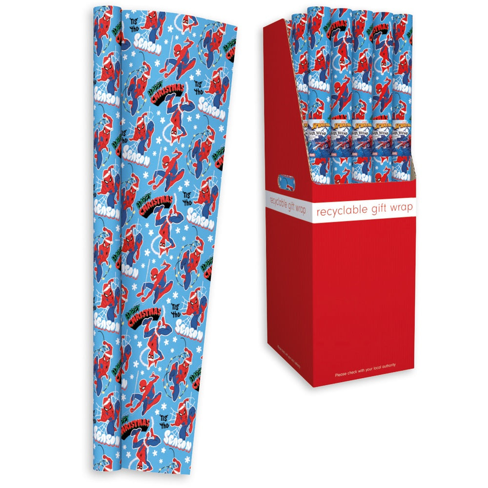 Spiderman Christmas Wrapping Paper Roll 2m x 69cm