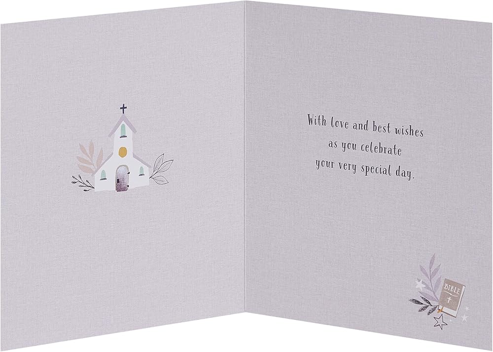 Wreath Design Communion Congratulations Card