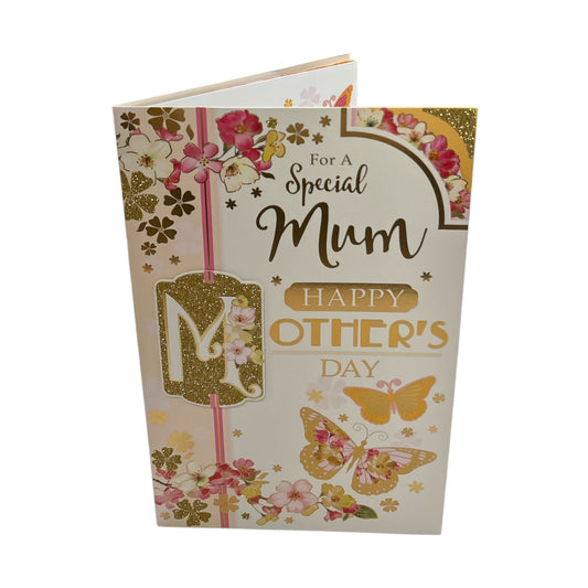 For A Special Mum 8 Pages Insert Luxury Gold Mother's Day Card