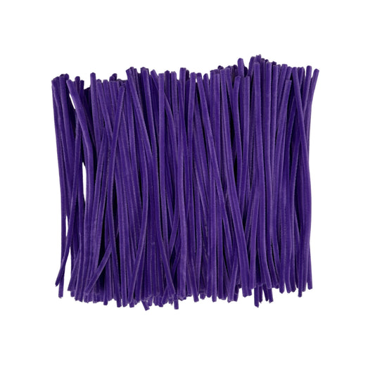 Pack of 250 Purple Coloured Pipe Cleaners 30cm x 6mm Craft Chenille Stems