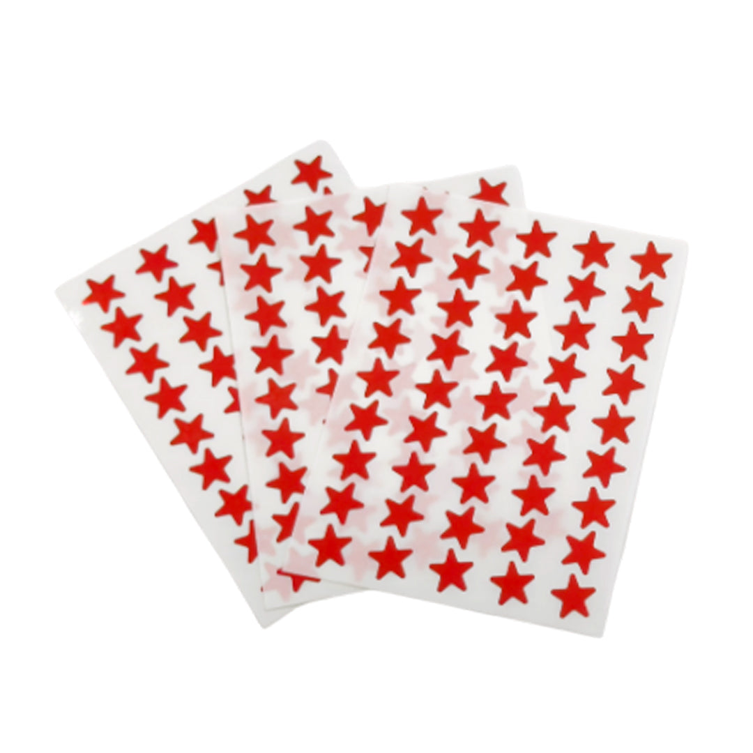 Pack of 1620 Red Foil 15mm Self-Adhesive Stars