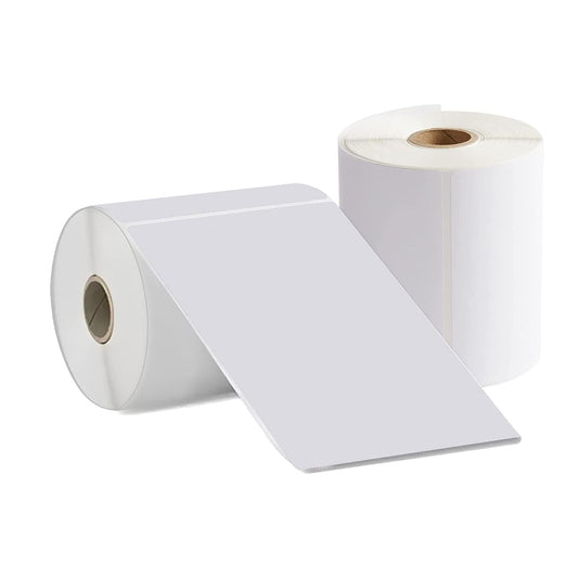 2 x Roll of 500 White Self Adhesive Thermal Printer Labels 4" x 6" (10.16 x 15.24cm)