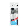 Pack of 6 Black Retractable Ballpoint Pens