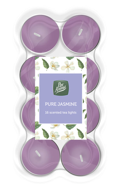 Pack of 16 Pure Jasmine Colour Tea-Lights