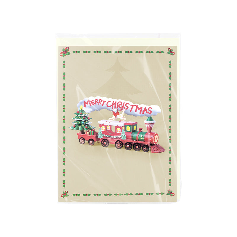 Jingle Journey Christmas Train 3D Pop Up Card