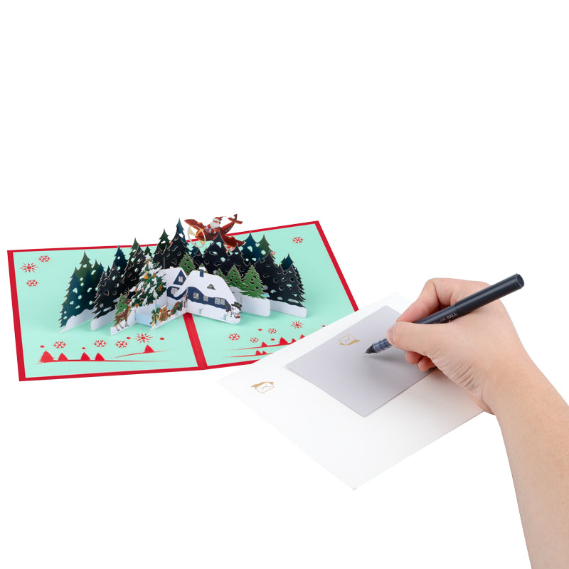 Frost & Starlight Snowy Village 3D Pop Up Christmas Card