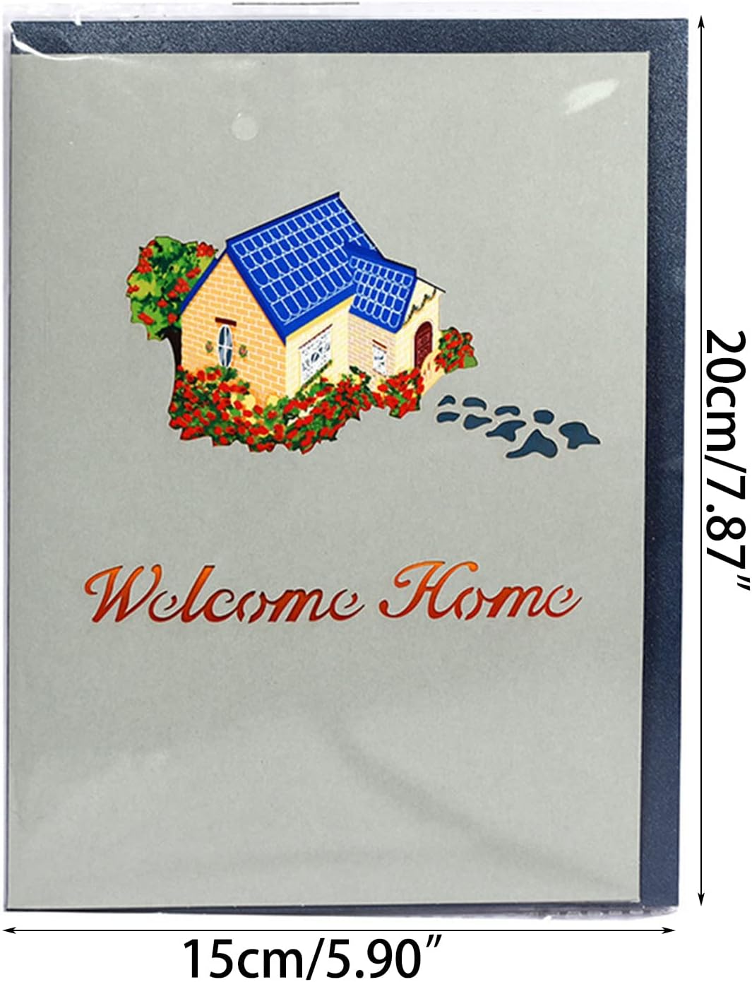 House and Garden 3D Pop Up Greeting Card for New Home or Housewarming