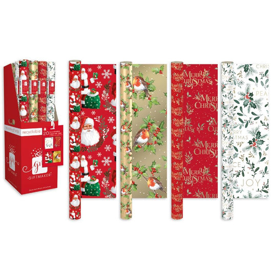 Single 7m Traditional Festive Christmas Gift Wrap