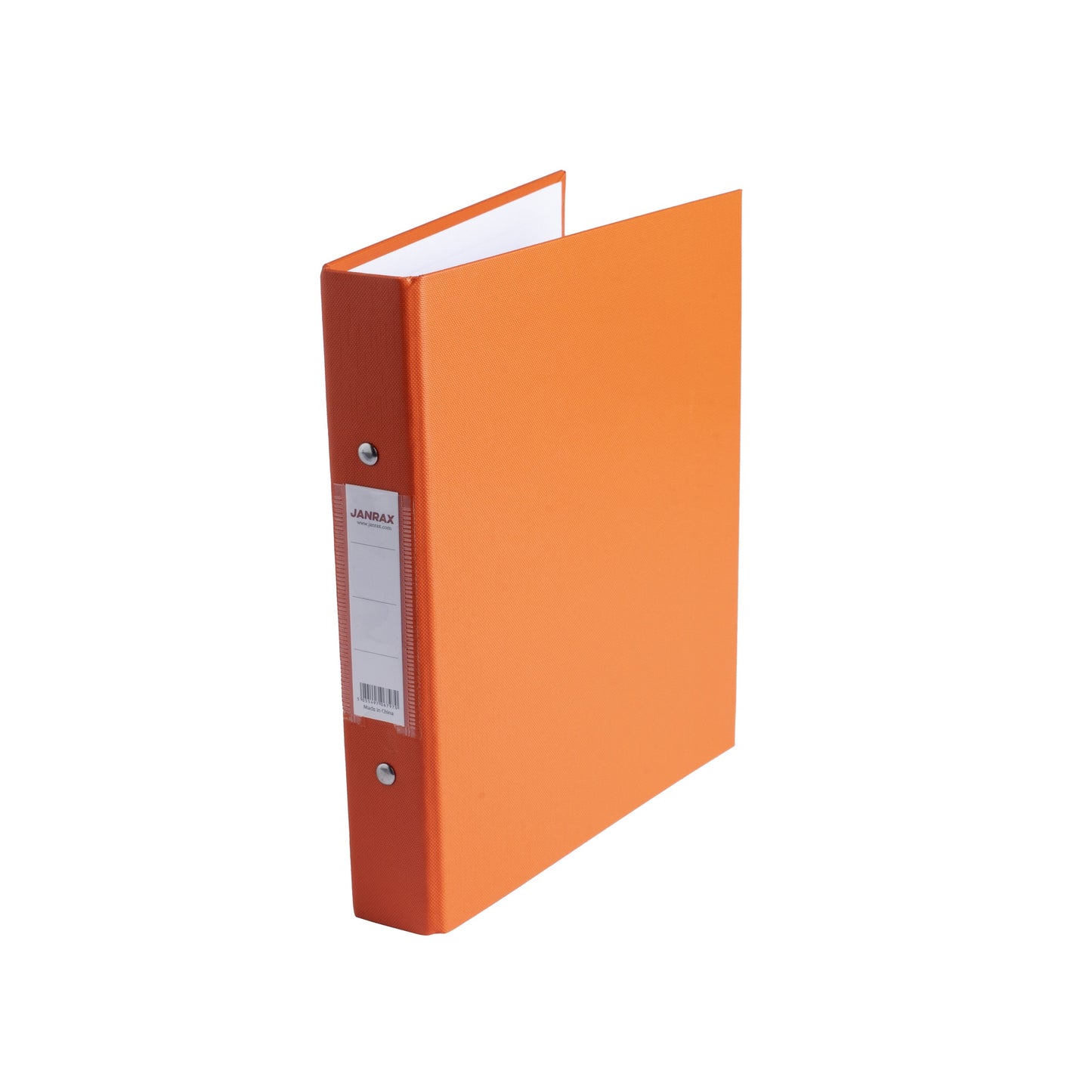 Pack of 3 A5 Orange Paper Over Board Ring Binders by Janrax