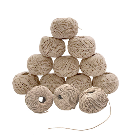 Pack of 36 Cotton Twine Rolls 9 Ply 30g Per Roll for Crafting and Packaging