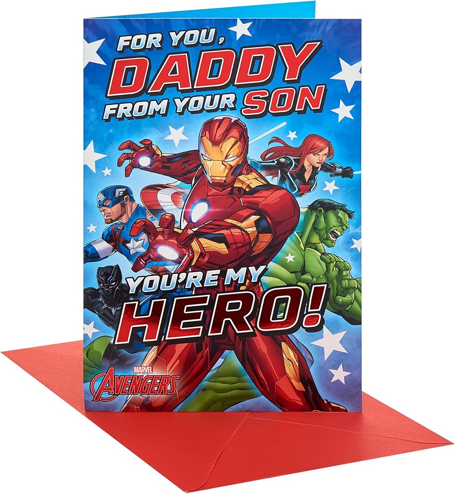 Avengers Design for Daddy from Son Father's Day Card