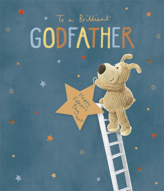 Boofle On Ladder Godfather Father's Day Card