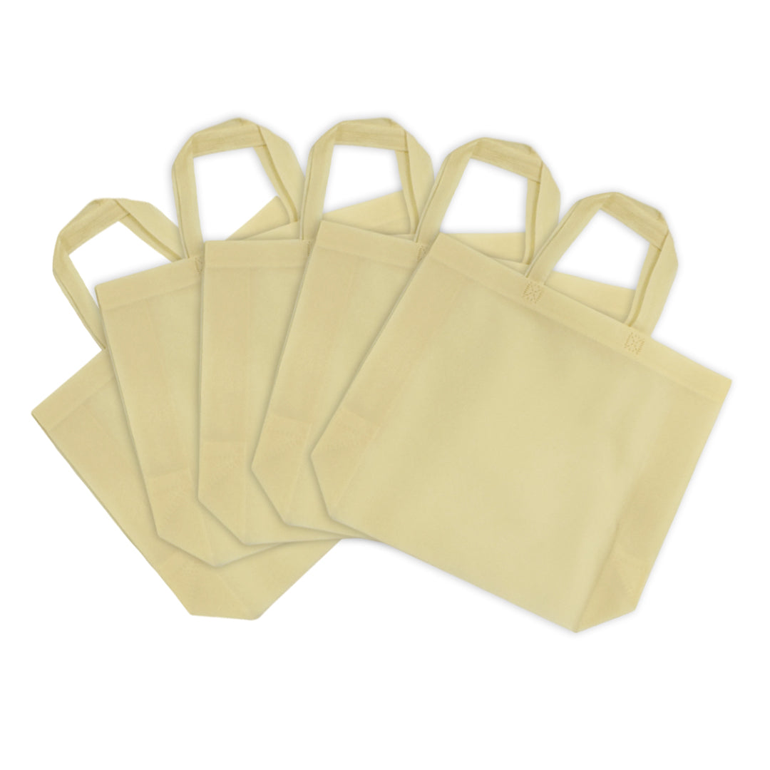 Pack of 25 Ivory Coloured 45x35x12cm Non-Woven Bags with Handle