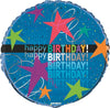 Cosmic Birthday Round Foil Balloon 18"