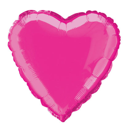 Hot Pink Solid Heart Foil Balloon 18