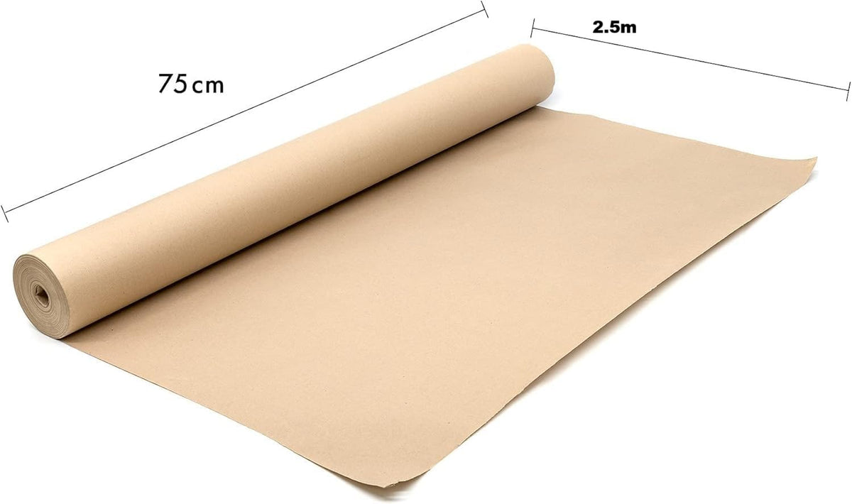 Pack of 6 Brown Kraft Wrapping Paper Rolls 700mm x 2.5m