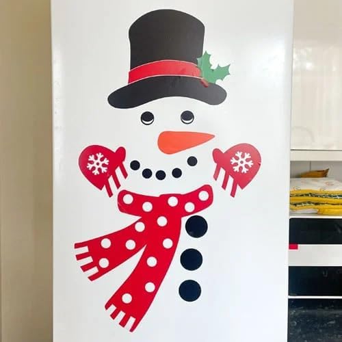 Christmas Snowman Fridge Sticker Decorations