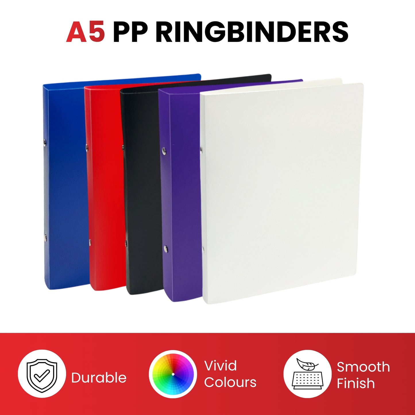 A5 Black Ring Binder by Janrax