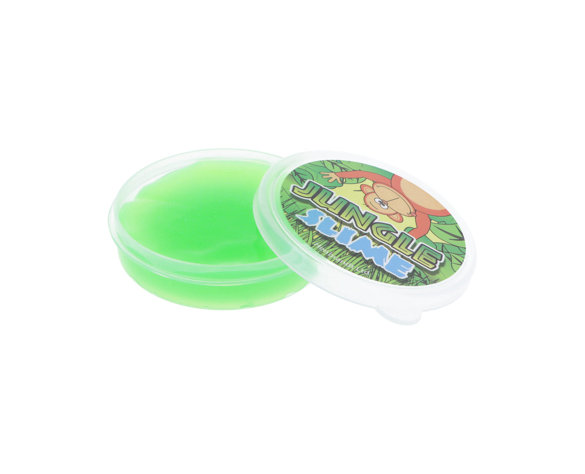 Pack of 12 Jungle Animal Slime Tubs - Pocket Money Toys Party Bag Filler