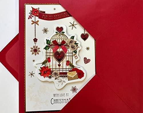 My Beautiful Wife - Handmade Luxury Lovely Verse Christmas Greeting Card 