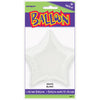 20" White Solid Star Foil Balloon