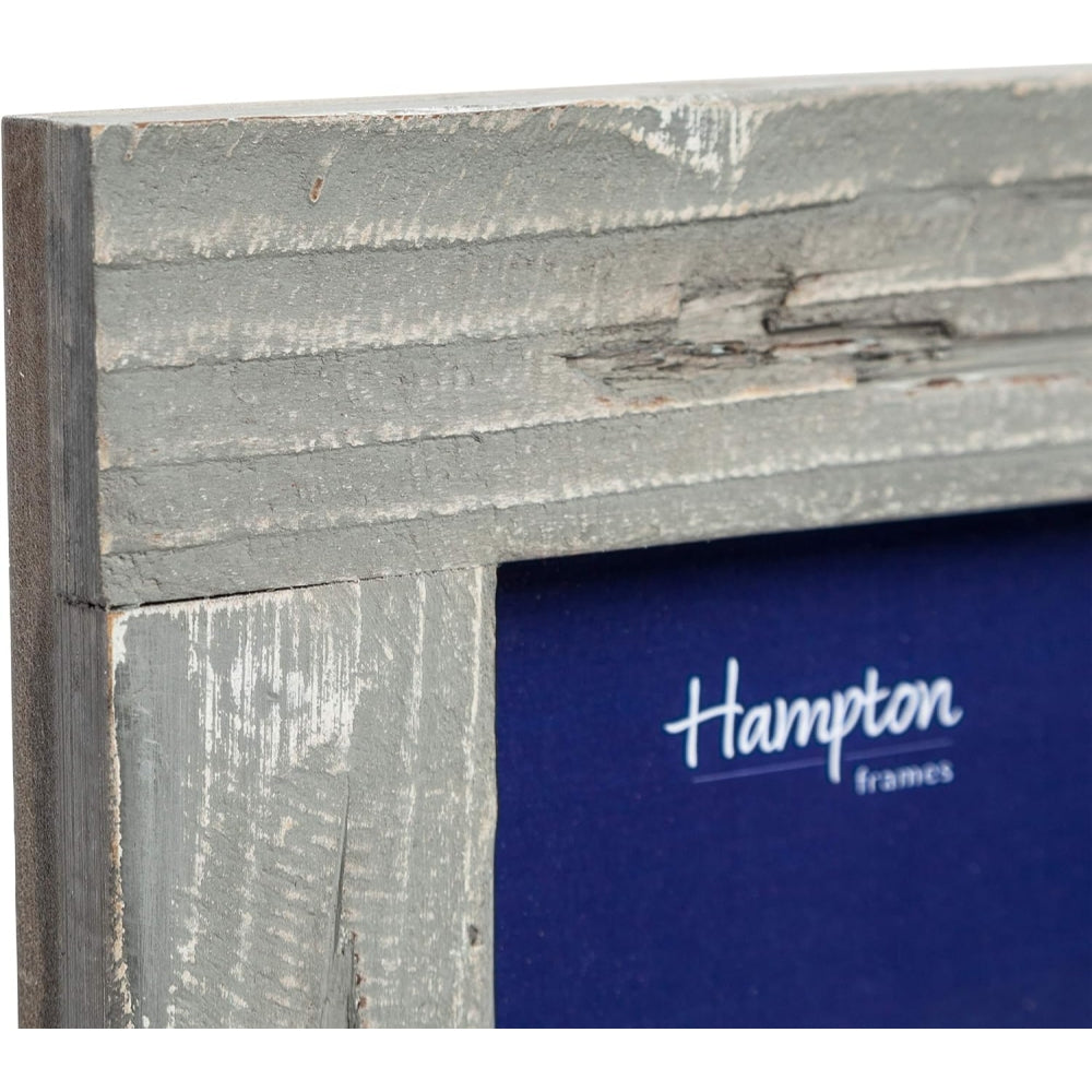 Hampton Farmhouse 5x7 Distressed Grey Painted Wood Photo Frame