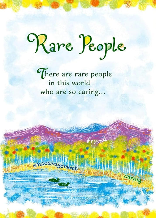 Blue Mountain Arts Rare People Who are so Caring Heartfelt Sentimental Verses 3 fold Keepsake Card