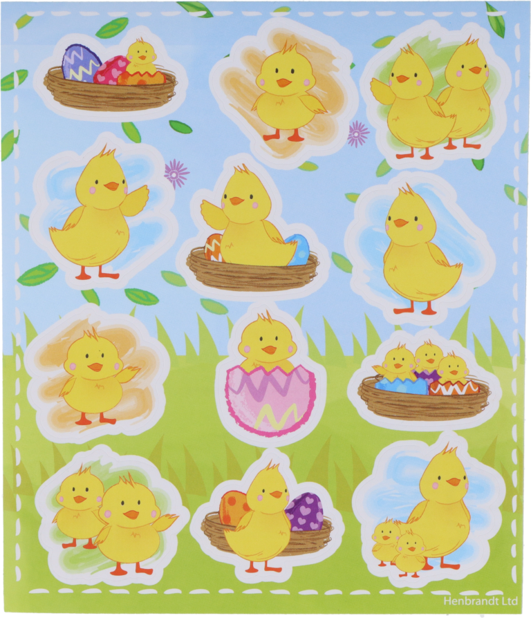 Box of 120 Sheet of 12 Easter Stickers