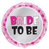 Pink Stars Bride to Be Round Foil Balloon 18"