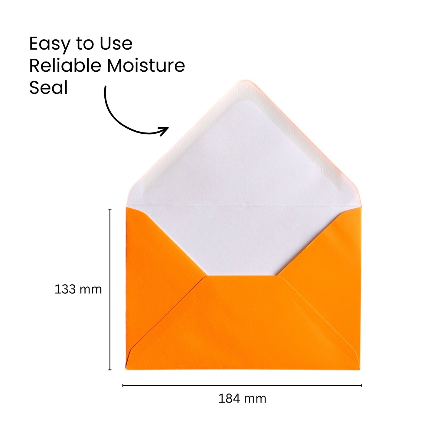 Pack of 50 Vivid Flare Red 133x184mm Gummed Envelopes